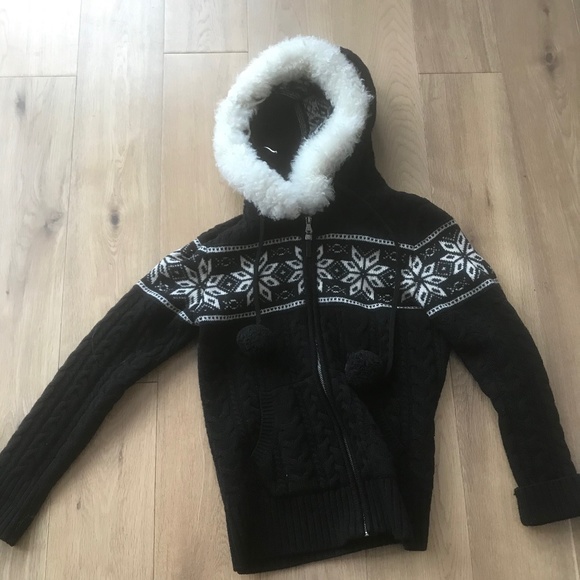 Teenie Weenie Hooded Sweater with removable trim